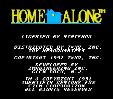 Home Alone (Europe) screen shot title